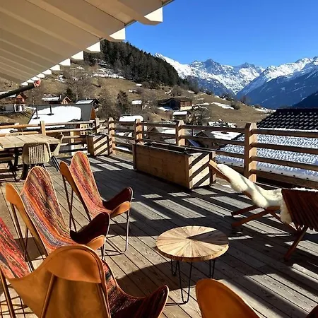 Шале Verbier Village 3br Large Terrace Facing South Levron